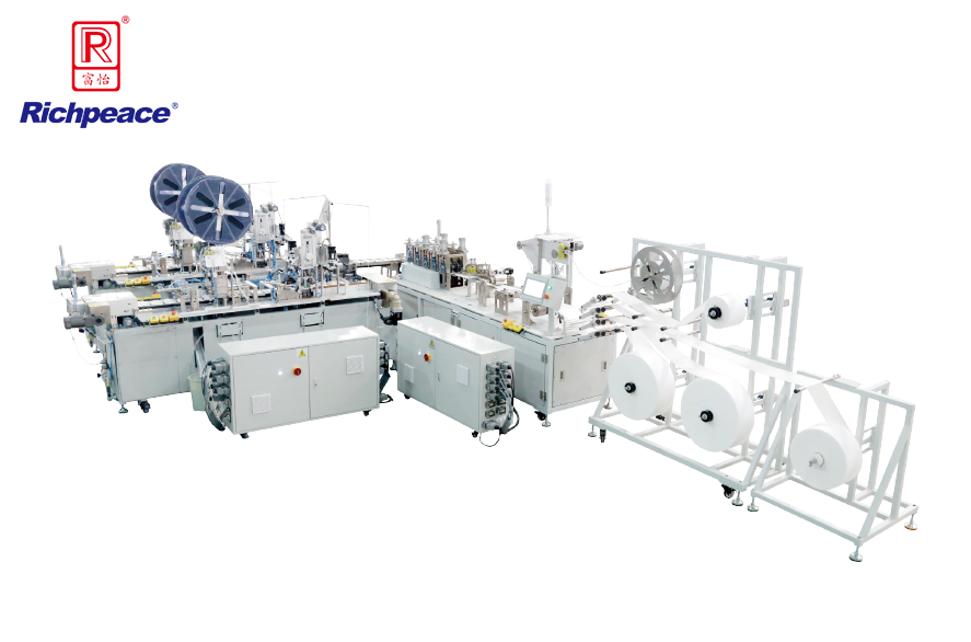 富怡平面口罩一拖二(內(nèi)耳側(cè)面包覆) 全自動化生產(chǎn)線