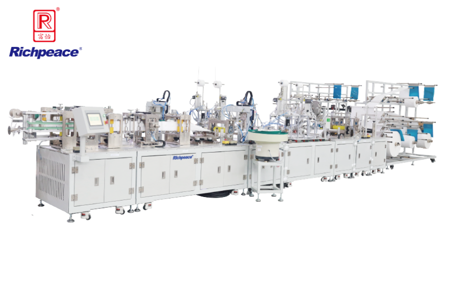 富怡全自動折疊口罩啟停型生產(chǎn)線 （焊耳帶)